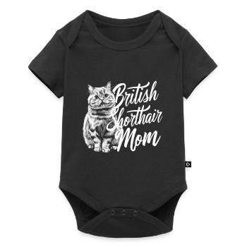 Katze Britisch Kurzhaar Geschenk - Baby Premium Kurzarmbody - Schwarz - Vorne