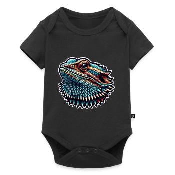 Bartagame Bartagamen Bearded Dragon - Baby Premium short-sleeve bodysuit - black - Front