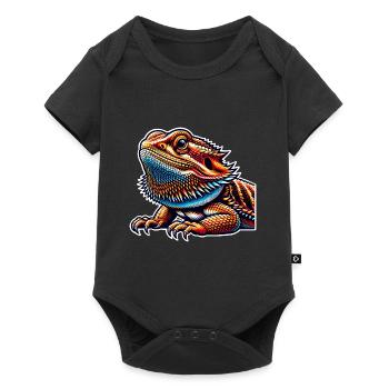 Bartagame Bartagamen Bearded Dragon - Baby Premium short-sleeve bodysuit - black - Front