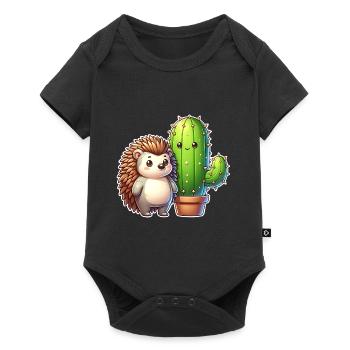 Cactus hérisson - Body à manches courtes Premium Bébé - noir - Devant