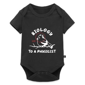 Biologie für einen Physiker - Baby Premium Kurzarmbody - Schwarz - Vorne