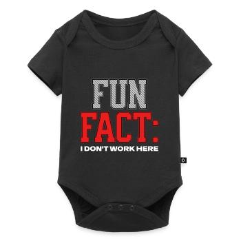 Fun Fact I Don't Work Here Workplace Humor Saying - Baby Premium short-sleeve bodysuit - black - Front