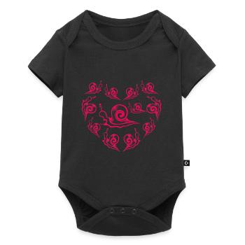 Forever Love Snail - Baby Premium short-sleeve bodysuit - black - Front