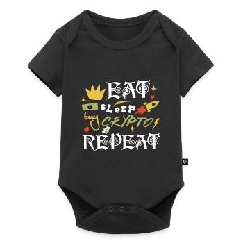 Eat Sleep Buy Crypto Repeat Day Trader Cool Saying - Baby Premium short-sleeve bodysuit - black - Front