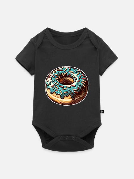 Donut - Baby Premium Kurzarmbody - Schwarz