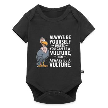 Geier - Baby Premium Kurzarmbody - Schwarz - Vorne