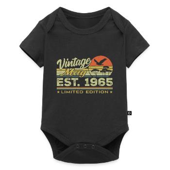 Anniversaire Mai 1965, nés en mai 1965 - May 1965 - Body à manches courtes Premium Bébé - noir - Devant
