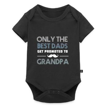 Père grand-père grand-père meilleur père Bart naissance petit-fils - Body à manches courtes Premium Bébé - noir - Devant