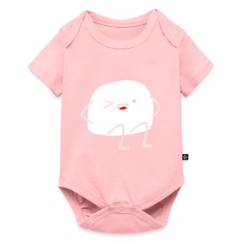 Stein Schere Papier - Baby Premium Kurzarmbody - Rosa - Vorne