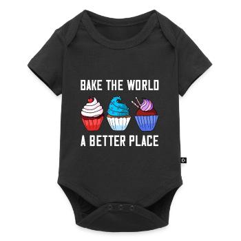Cupcake Baking Bakery Baker Cake - Baby Premium short-sleeve bodysuit - black - Front