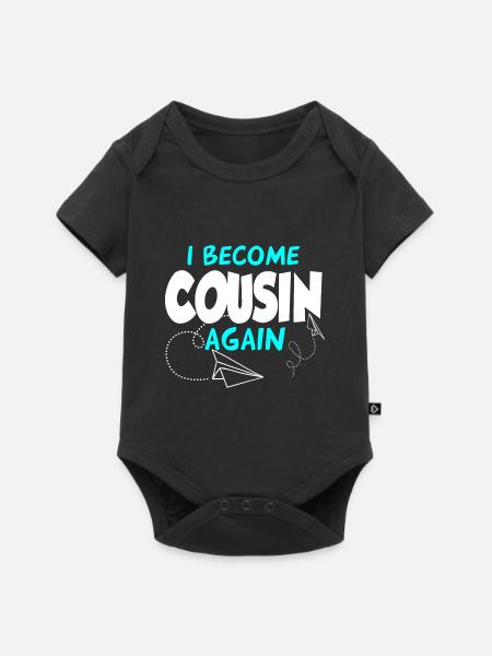 Ich werde wieder ein Cousin - Baby Premium Kurzarmbody - Schwarz