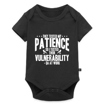 QA Tester - They Tested My Patience So I Tested - Baby Premium short-sleeve bodysuit - black - Front