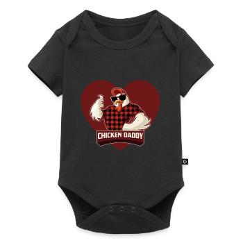 Best Chicken Daddy and Funny Farm Animals Gesch - Baby Premium short-sleeve bodysuit - black - Front