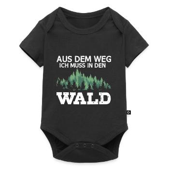 Aus Dem Weg Ich Muss In Den Wald Naturliebhaber - Baby Premium Kurzarmbody - Schwarz - Vorne