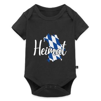 Bayern meine Heimat Wandern Berge - Baby Premium Kurzarmbody - Schwarz - Vorne