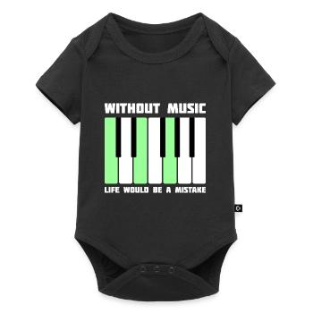 Sans musique, la vie serait une erreur - Body à manches courtes Premium Bébé - noir - Devant