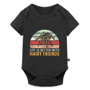 Hairy Friends Friendly Guy Gift - Baby Premium short-sleeve bodysuit - black - Front
