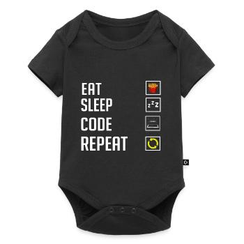 Programmeur Programmation Ordinateur Développeur Pc - Body à manches courtes Premium Bébé - noir - Devant