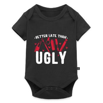 Better late then ugly / Cosmetics Makeup - Baby Premium short-sleeve bodysuit - black - Front