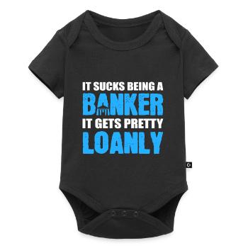 Ziemlich leise Makler Geschenk - Baby Premium Kurzarmbody - Schwarz - Vorne