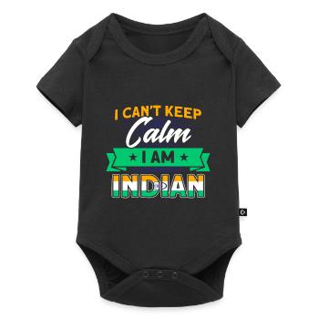 Indien Indische Wurzeln Geschenk - Baby Premium Kurzarmbody - Schwarz - Vorne