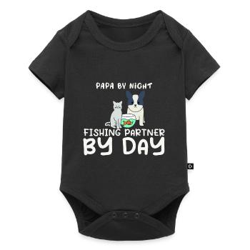 Papa By NIght Fishing Partner By Day Retirement Pla - Baby Premium short-sleeve bodysuit - black - Front