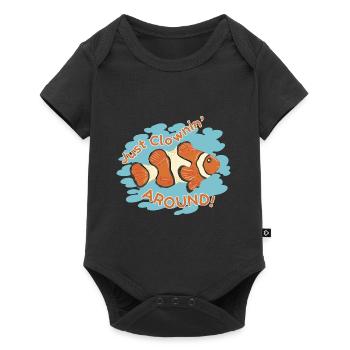Clownin nur um lustigen Pet Clownfish - Baby Premium Kurzarmbody - Schwarz - Vorne