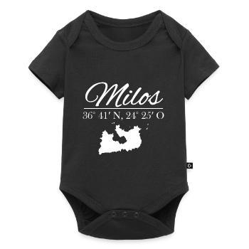 Milos coordonne la conception avec la silhouette - Body à manches courtes Premium Bébé - noir - Devant