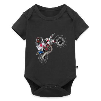 Motocross / Enduro / Freestyle mx / Dirtbike retro - Baby Premium short-sleeve bodysuit - black - Front
