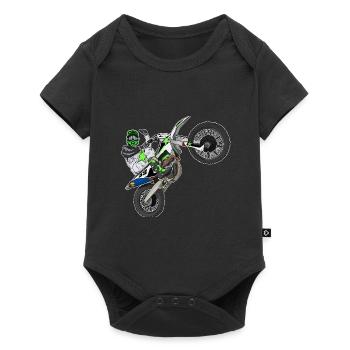 Motocross / Enduro / Freestyle mx / Dirtbike retro - Baby Premium short-sleeve bodysuit - black - Front