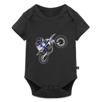 Motocross / Enduro / Freestyle mx / Dirtbike retro - Baby Premium short-sleeve bodysuit - black - Front