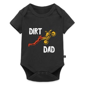Motocross Bike Offroad Motorcycle Biker - Baby Premium Kurzarmbody - Schwarz - Vorne