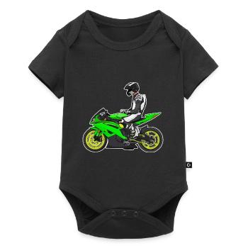 Motorcycle Lifestyle / Motorcycle / Motorcycle biker - Baby Premium short-sleeve bodysuit - black - Front