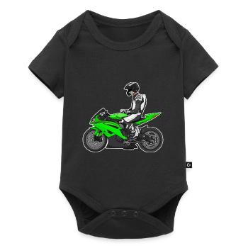 Motorcycle Lifestyle / Motorcycle / Motorcycle biker - Baby Premium short-sleeve bodysuit - black - Front