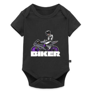 Motorcycle Lifestyle / Motorrad / Motorräder biker - Baby Premium Kurzarmbody - Schwarz - Vorne