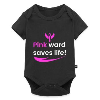 The pink station saves lives! - Baby Premium short-sleeve bodysuit - black - Front