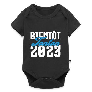 Cadeau Annonce grossesse bientôt Tonton 2023.Oncle - Body à manches courtes Premium Bébé - noir - Devant