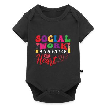 Schulsozialarbeit Sozialarbeiter - Baby Premium Kurzarmbody - Schwarz - Vorne