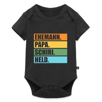 Schiri Unparteiischer Vater Papa Fußball Schiedsri - Baby Premium Kurzarmbody - Schwarz - Vorne