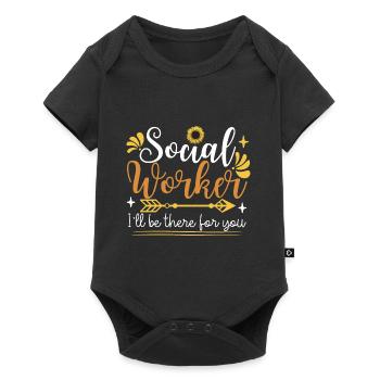 Travail social Sunflower - Body à manches courtes Premium Bébé - noir - Devant