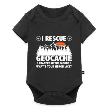 Geocaching Explorer Geography Traveler - Baby Premium short-sleeve bodysuit - black - Front