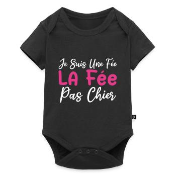 Je suis une fée la fée pas chier - Body à manches courtes Premium Bébé - noir - Devant