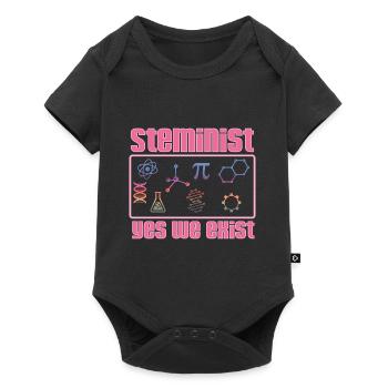 Steminist Yes We Exist - Baby Premium short-sleeve bodysuit - black - Front