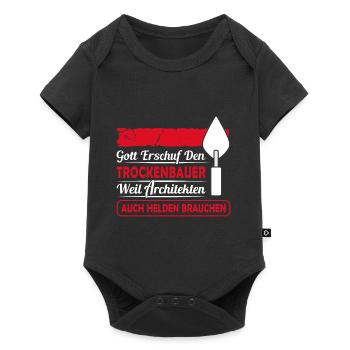 Trockenbaumonteur Trockenbauer Handwerker - Baby Premium Kurzarmbody - Schwarz - Vorne