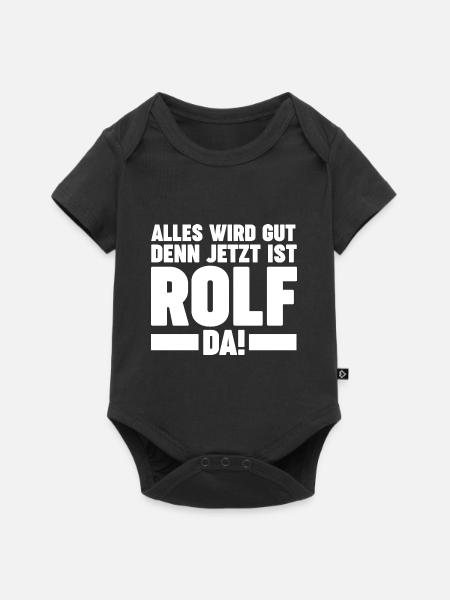 Rolf - Baby Premium kortärmad bodysuit - svart