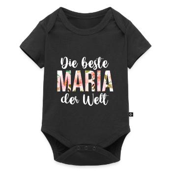 Maria - Baby Premium Kurzarmbody - Schwarz - Vorne