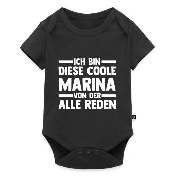 Marina - Baby Premium Kurzarmbody - Schwarz - Vorne