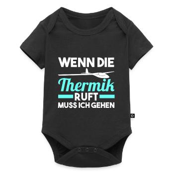 Segelflieger Fliegen Segelfliegen - Baby Premium Kurzarmbody - Schwarz - Vorne