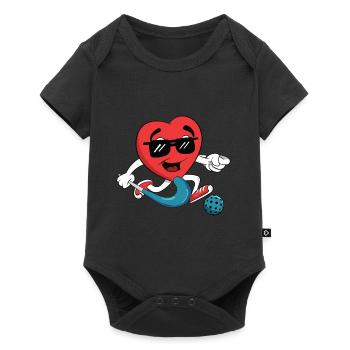 Heart Goalkeeper Valentines Day Defender Field Hoc - Body à manches courtes Premium Bébé - noir - Devant