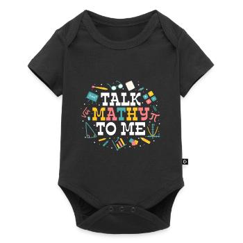 Talk Mathy To Me - Baby Premium short-sleeve bodysuit - black - Front